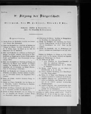 9te Sitzung