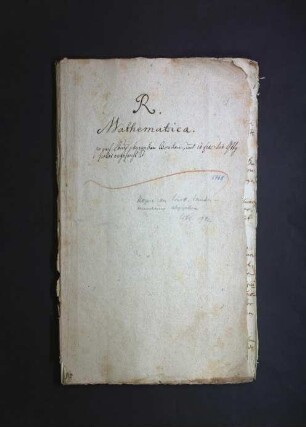 Inventarbuch R. Mathematica 1768