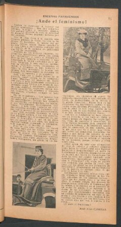 ¡Ande el feminismo! : Escenas parisienses