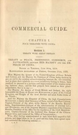 Chapter I. Four treaties with China