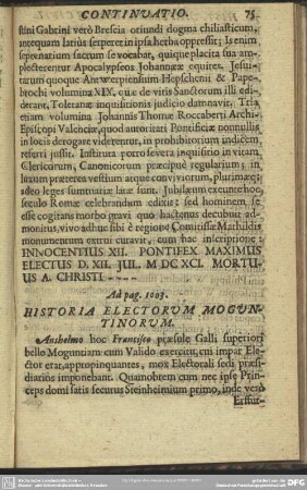 Historia Electorum Mognitorum