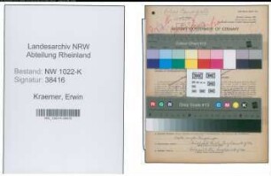 Entnazifizierung Erwin Kraemer , geb. 05.06.1915 (Bahnbeamter)