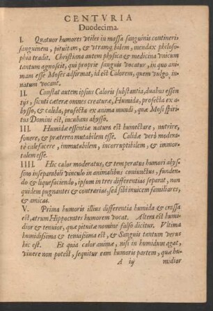 Centuria Duodecima.