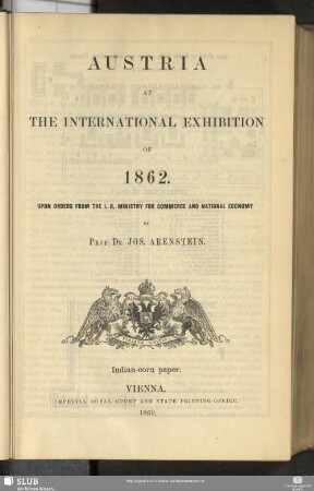 Austria At The International Exhibition Of 1862