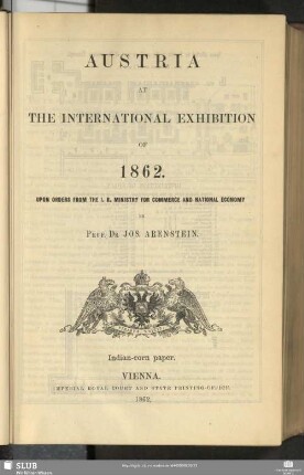 Austria At The International Exhibition Of 1862