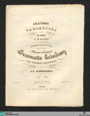 Grandes variations pour le piano à 4 mains : sur un motif de l'opera Lucrezia Borgia; op. 45