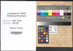 Entnazifizierung Franz Braun , geb. 16.12.1900 (Landwirt)