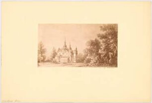 Schloss Queitsch Umbau und Ausbau: Perspektivische Ansicht Südseite