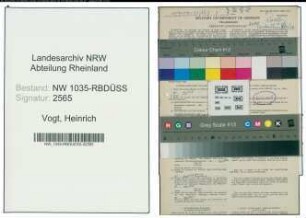 Entnazifizierung Heinrich Vogt , geb. 01.11.1896 (Schlosser)