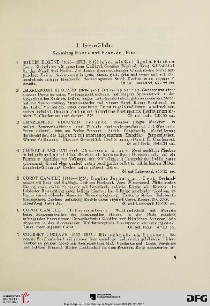 I. Gemälde (Nr.1-58)