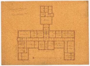 Lehrerseminar, Usingen: 3. Entwurf: Grundriss 1. OG