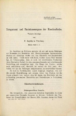 Zoologische Jahrbücher. Abteilung für Anatomie und Ontogenie der Tiere : Zeitschr. für Systematik, Geographie u. Biologie d. Tiere. 8. 1895, [a] = Text