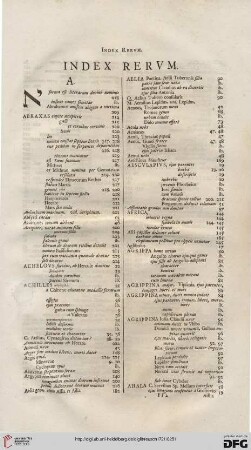 Index rerum