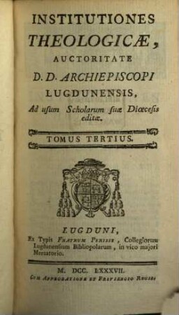 Institutiones Theologicae, 3