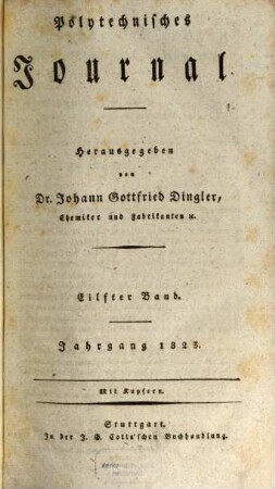 Polytechnisches Journal. 11. 1823