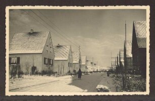 Frühere Grenzstraße, heutige Mittelstraße im Winter. Detmold. Klüt