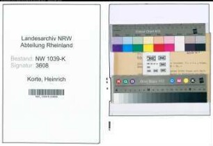 Entnazifizierung Heinrich Korte , geb. 00.00.0000 ()