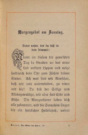 Das Gebet des Herrn in Morgen- und Abendgebeten : Mit einem Titelbild