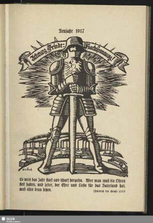 Neujahr 1917. Achtung. Feinde: Hochspannung!