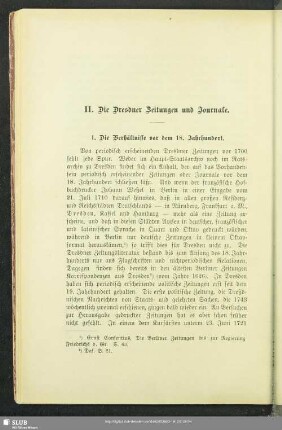 II. Die Dresdner Zeitungen und Journale