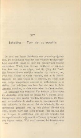 XIV. Scheiding. - Toch niet op expeditie