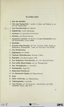 Kleinkunst (Nr. 1-68)