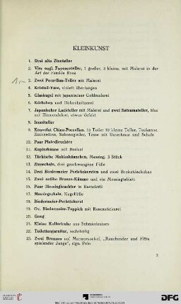 Kleinkunst (Nr. 1-68)