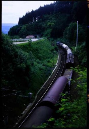 Triberg: Schwarzwaldbahn, Strecke vor dem Sommerau-Tunnel