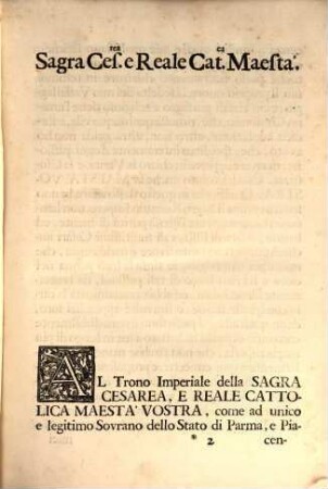 Ragionamenti Familiari Sopra il Dominio, e Sovranità Temporale Nello Stato Di Parma, E Piacenza : nelli quali si esamina con ogni attenzione l'istoria del dominio temporale della sede apostolica nel Ducato di Parma, e Piacenza