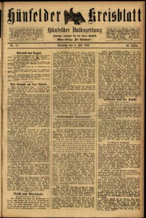 Ausgabe vom Dienstag, den 03. Juli 1923.