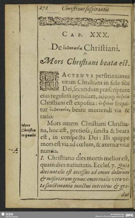 Cap. XXX. De ... Christiani. Mors Christiani beata est