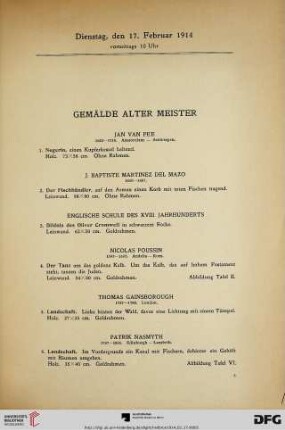 Gemälde alter Meister (Nr. 1-100)