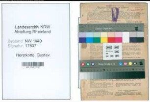 Entnazifizierung Gustav Horstkotte , geb. 18.10.1892 (Bankdirektor)