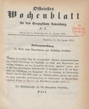 15. Januar-30. December 1874 = No. 1-44