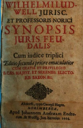 Synopsis iuris feudalis