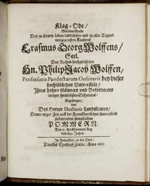 Klag-Ode.