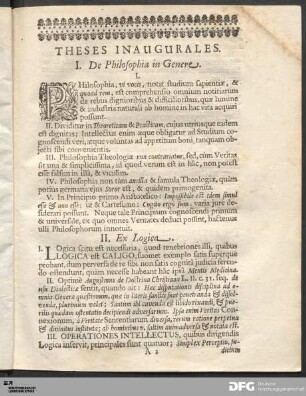 Theses Inaugurales.