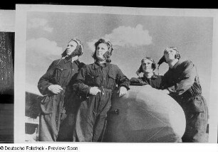 Gruppenporträt von Armee-Piloten (Reproduktion)