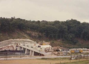 Bau Staustufe Wahnhausen/Fulda
