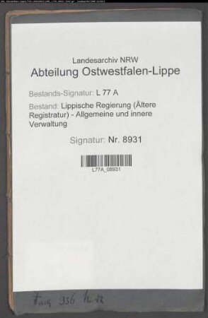 Straße von Salzuflen nach Exter