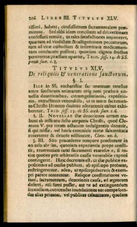Titulus XLV. De reliquiis & veneratione sanctorum.