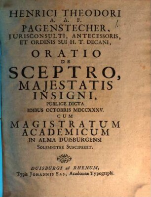 Oratio de sceptro, Maiestatis insigni