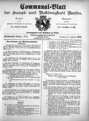 1884,5: No. 5, 3. Februar 1884