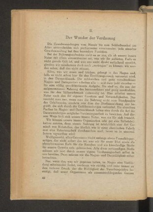 II. Das Wunder der Verdauung