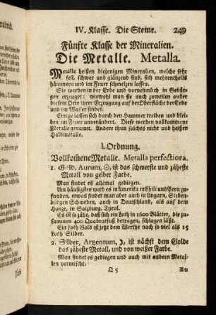 249-252, Die Metalle
