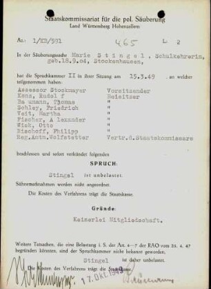 Stingel, Marie