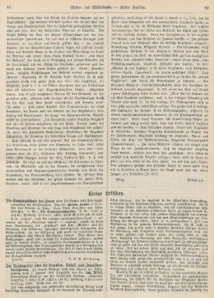 61-64 Kleine Kritiken