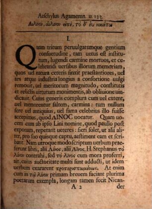 Avspicio Rectoris Magnificentissimi Sereniss. Principis Regi[i] Friderici Avgvsti Dissertatione ... Linon Asma Praeside Io. Gvilelmo Bergero Poes. Prof. Pvbl. ..., 1
