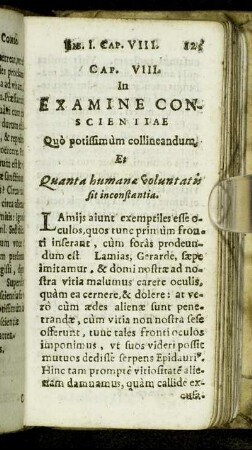 Cap. VIII. In Examine Conscientiæ Quo potissimum collineandum [...]