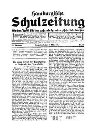 Ein neues Gebiet der Jugendpflege - Nachwuchs der Jugendleiter